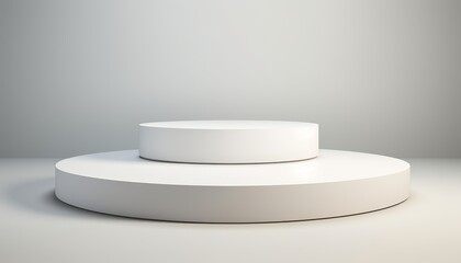 White podium or pedestal for product presentation