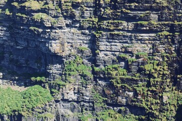 Steep vertical cliff