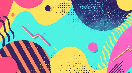 Abstract graphic elements background expressing animation and dynamism with very vivid colors
