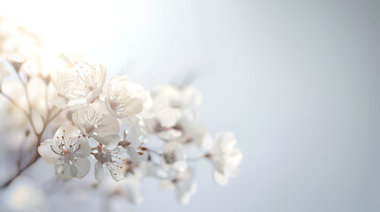 fondo gris con flores blancas estilo moderno flores romanticas y delicadas fondo para diseño con espacio para copiar