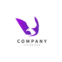 flying bird vector logo design illustration 3