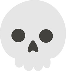 Scary white human skull emoji