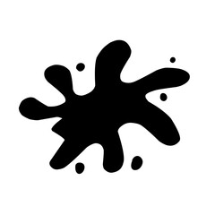 Black paint blot