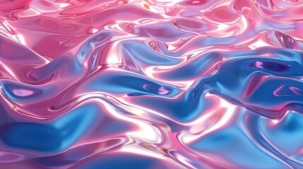 Iridescent Holographic Fluid Texture Background