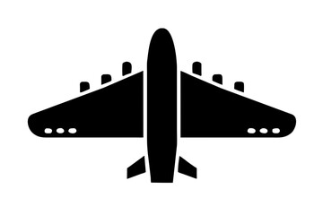 airplane icon vector silhouette illustration