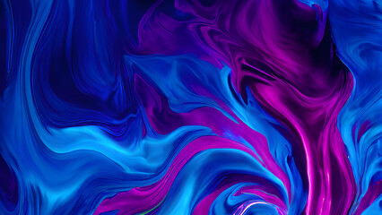 Fototapeta premium Abstract purple and pink swirling pattern on a fluid, silky texture in a vibrant artwork, Dynamic gradient backgrounds infusing energy and vitality into every frame with their indigo color palettes