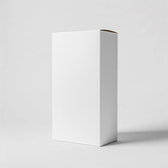white paper box mock up on white background