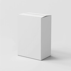 white paper box mock up on white background