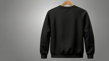 Blank hoodie mockup .Blank sweatshirt black color preview template front and back view on white...