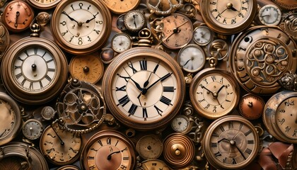 Antique Collection of Vintage Clock Faces