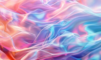 Obraz premium Holographic color wrinkled pearlescent foil. Holographic neon texture background. design for pattern and wallpaper. Holiday, party, festive banner.