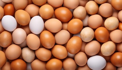 Variety of Eggs in Different Colors