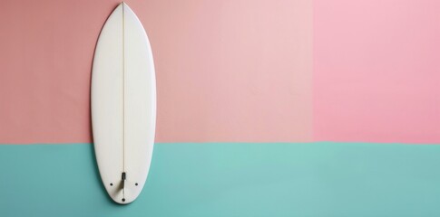 Pastel Surfing Paradise: Catching Waves with Style on a Serene Background
