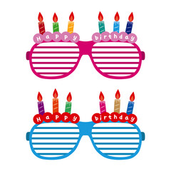 Birthday party props glasses © April29