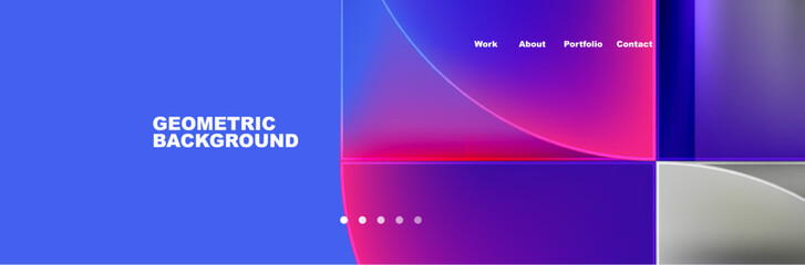 Circle triangle geometric web site page template. Vector Illustration For Wallpaper, Banner, Background, Card, Book Illustration, landing page