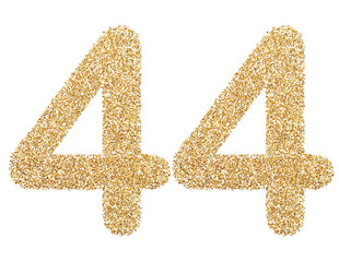 Gold glitter number 44