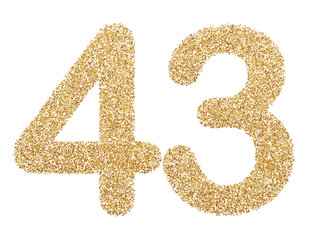 Gold glitter number 43