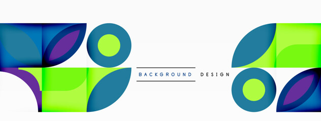 Circles and petals. Geometric beautiful abstract minimal template for Wallpaper, Banner, Background, Card, Book Illustration, landing page