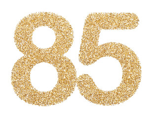 Gold glitter number 85
