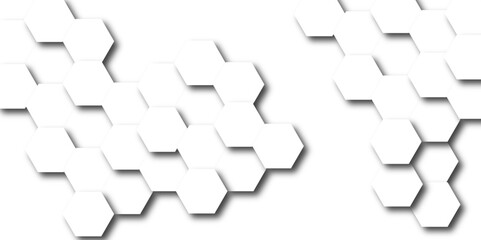 Abstract background with hexagons honeycomb technology texture.  Futuristic abstract honeycomb technology white background. Modern simple style hexagonal graphic concept.
