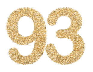 Gold glitter number 93