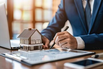 Property manager updating rental listings on a tablet.