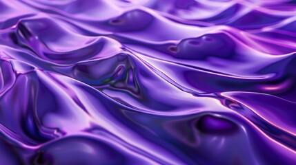 Fototapeta premium Abstract 3D Image of Digital Waves in Blue and Purple Shades Captured with Wide-Angle Lens. High-Saturation and High-Key Film Effects Enhance Depth and Texture for a Futuristic and Dynamic Visual Expe