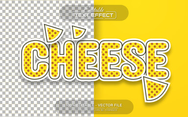 Cheese text effect style editable