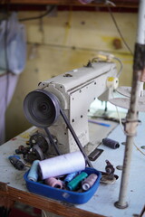 sewing machine at the tailor