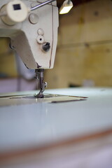 sewing machine needle close up