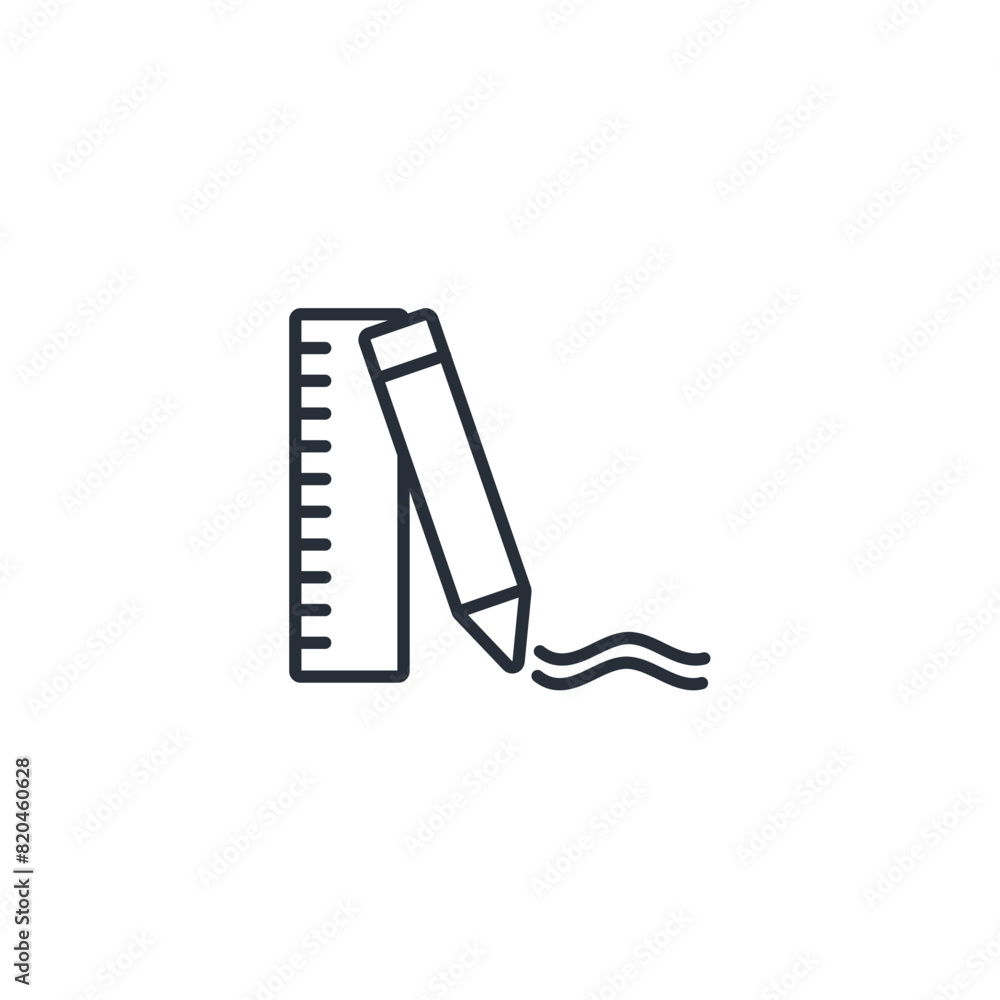 Poster design icon. vector.editable stroke.linear style sign for use web design,logo.symbol illustration.