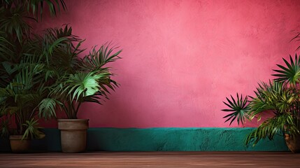 pink simple floral flower tropical wall backdrop wallpaper background for photoshoot