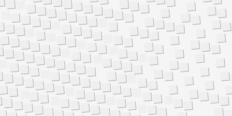 Grid of rounded offset white cube boxes or block background wallpaper banner with copy space, modern.