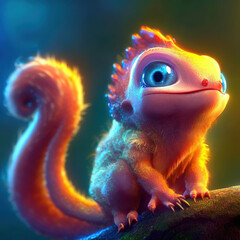 A Captivating Panther Chameleon Close-Up.with Generative AI technology	