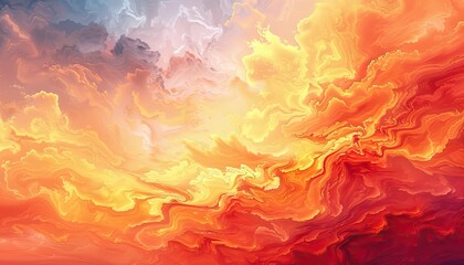 Abstract sunset skies with warm gradients