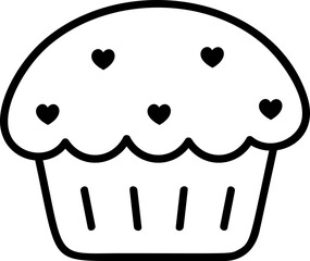 Cute cupcake element vector