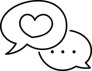 Speech bubble with heart element vector