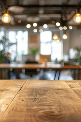An office desk top with blurred background of office. Good for background 