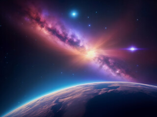 Fototapeta premium earth and sun