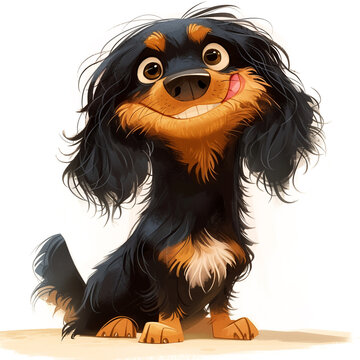 Create a Stunning Illustration of a Gordon Setter Dog