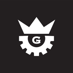 G garage business logo design icon.