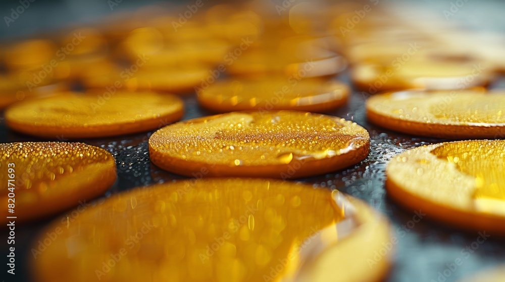 Aufkleber yellow abstract background created by circles lined up neatly to form a beautiful pattern