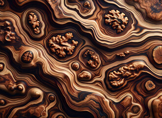 Walnut wood texture pattern background.