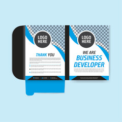 Printable and Professional with Clean Modern and Corporate Folder Design