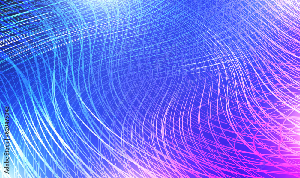 Poster colorful futuristic gradient waves lines overlap background with copy space. intertwining wavy lines