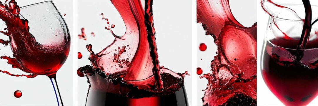 Collection of PNG. Delicious red wine splash
