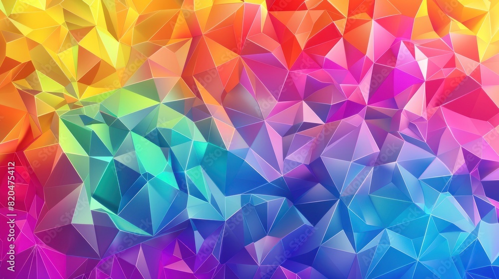 Poster gradient colored triangle abstract background. multicolor geometric triangle wallpaper,