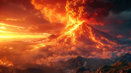 Active Volcano Background