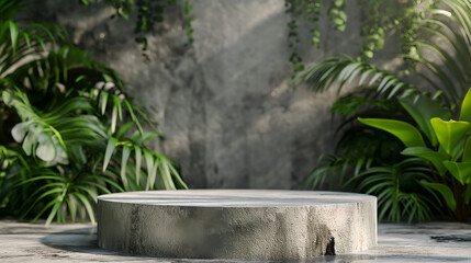 Background podium product display 3D stand platform stone. 