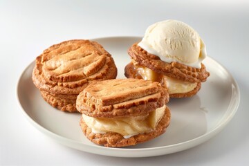 Irresistibly Tempting Apple Pie Sandwich Cookies with Vanilla Ice Cream